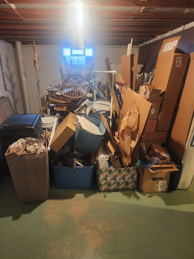 Roll-off dumpster container at job site for 6 Yard Dumpster Rental in Arabi